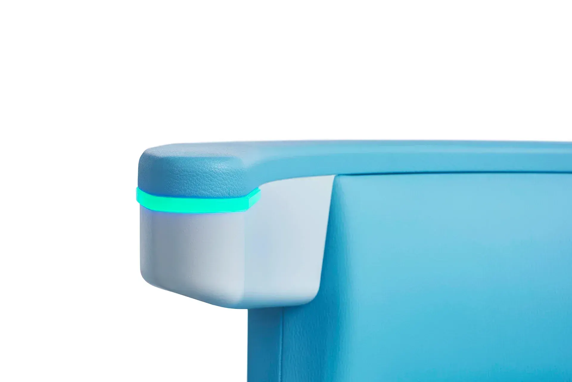 Soft brand-blue gradient background representing pelvic floor wellness at Heritage Crescent Springs